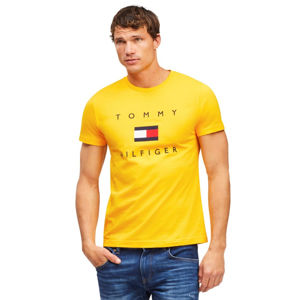 Tommy Hilfiger pánské žluté triko - XL (ZEW)
